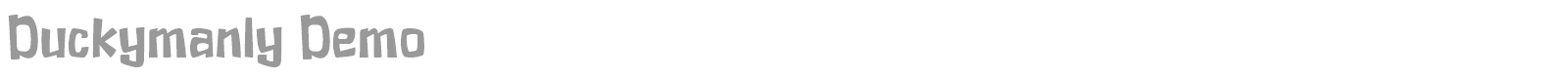 Ducky manly font preview